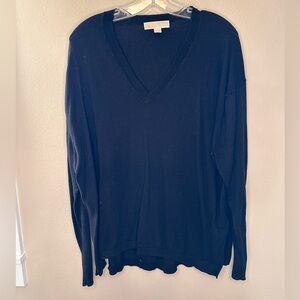 Michael Kors Women’s V-neck Lightweight Sweater Size XL Black